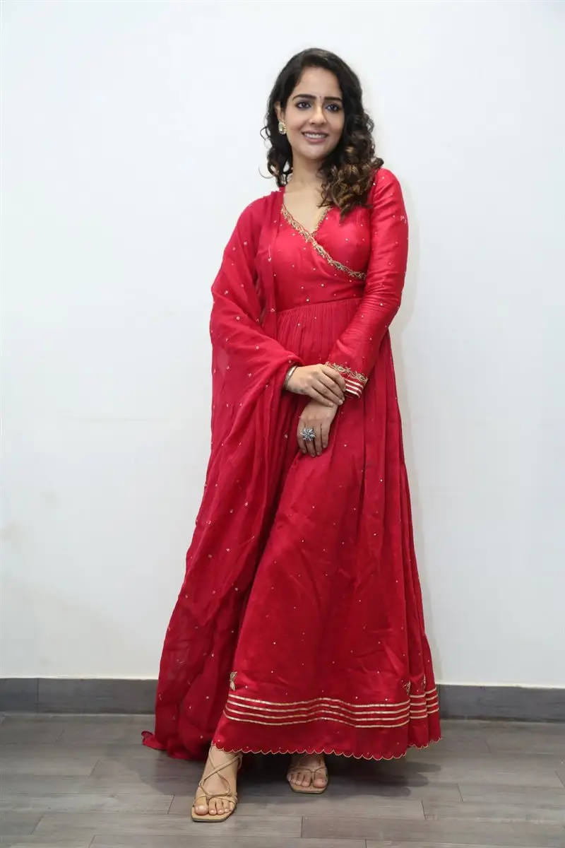 Malvi Malhotra in Red Dress